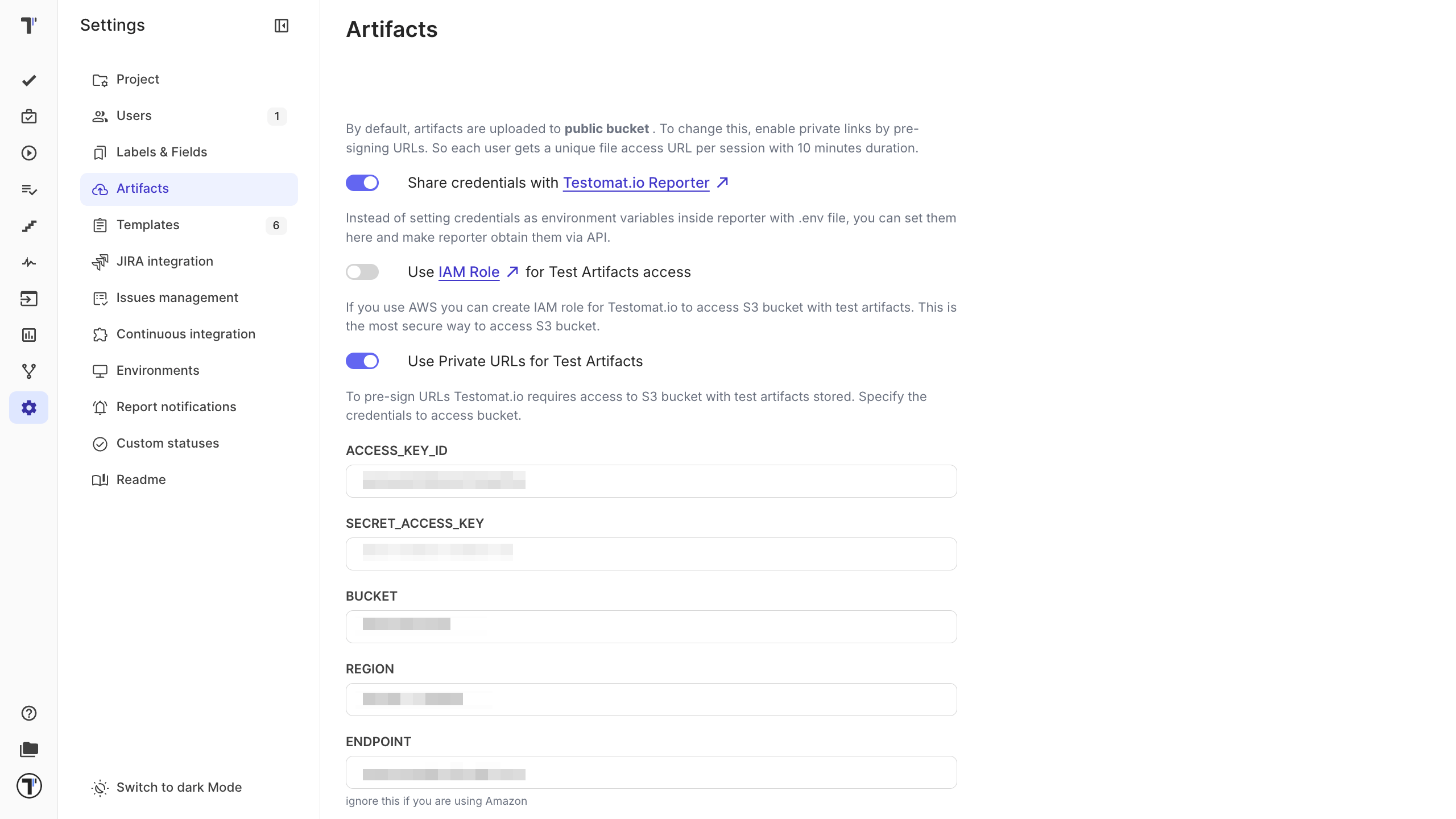 S3 bitbucket setup
